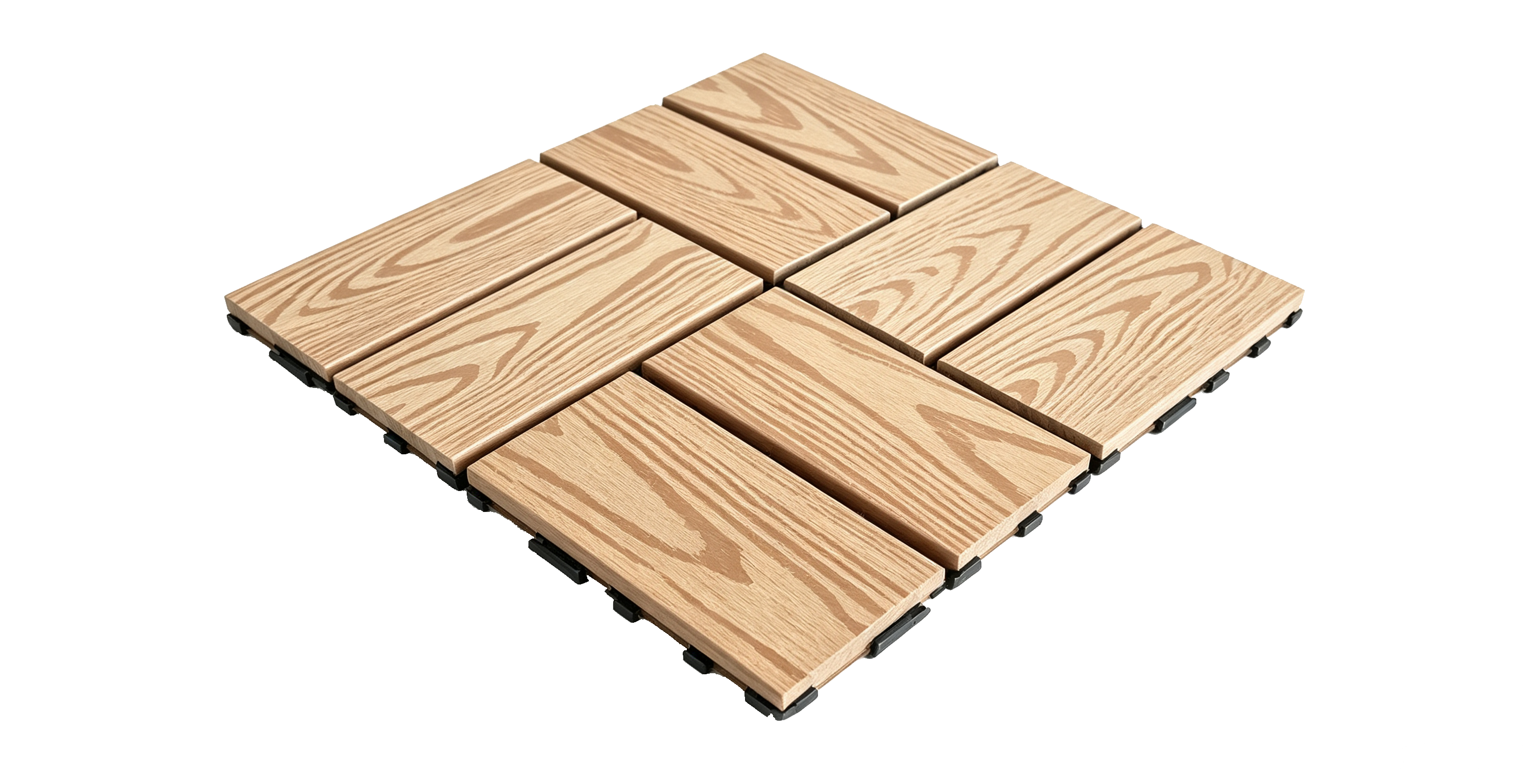 Non‑co‑extruded WPC Decking Tiles WRFP-003